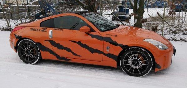 350z Orange Black Wrapping narancs-fekete autófóliázás