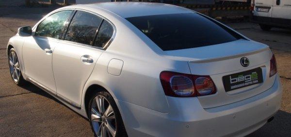 Lexus satin pearl white wrapping Avery szatén fehét autófóliázás