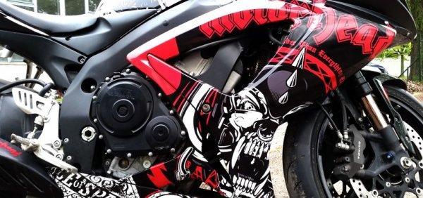 Suzuki gsxr Motorhead motorcycle Lemmy design wrapping motor fóliázás.